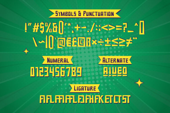 Shocked Up Font font preview - 2