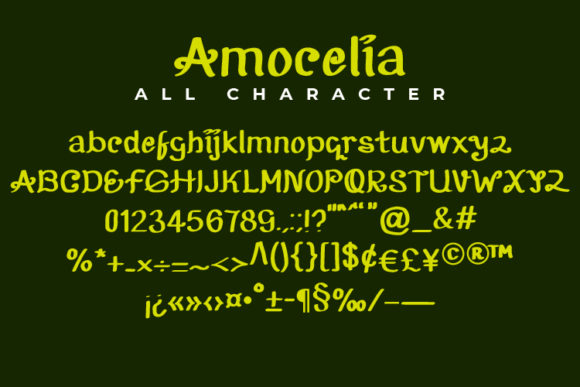 Amocelia Font - Preview 1