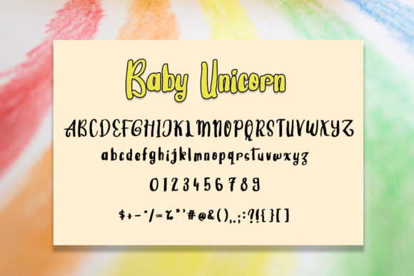Baby Unicorn Font - Preview 3