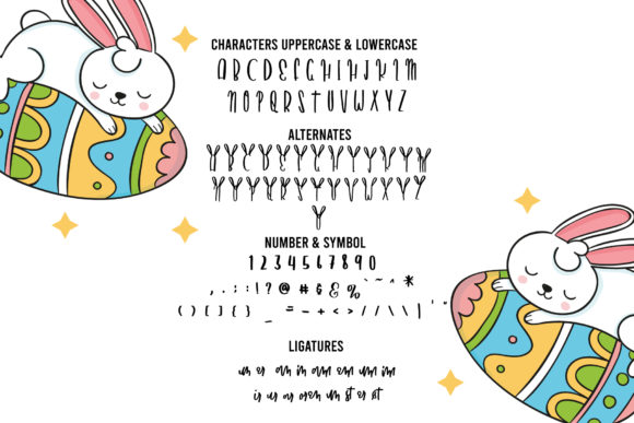 Rabbit Habit Font PNG with transparent background - Preview 1