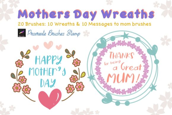 MOTHERS DAY WREATHS Procreate Brushes St