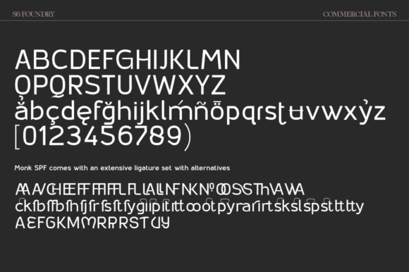 Monk Font PNG with transparent background - Preview 6
