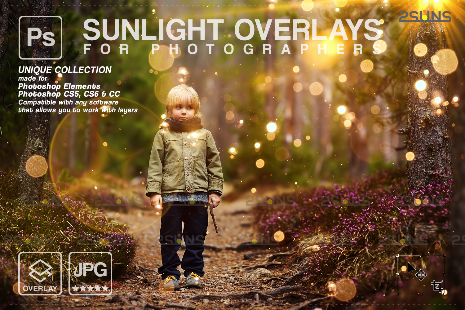 Natural Light Overlays Lightbeam Photoshop sunflare bokeh overlay