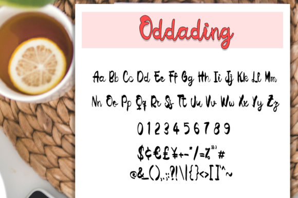 Oddading Font PNG with transparent background - Preview 2