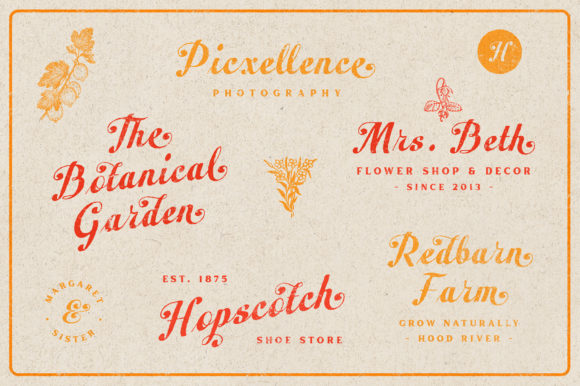 Peacher Font PNG with transparent background - Preview 1