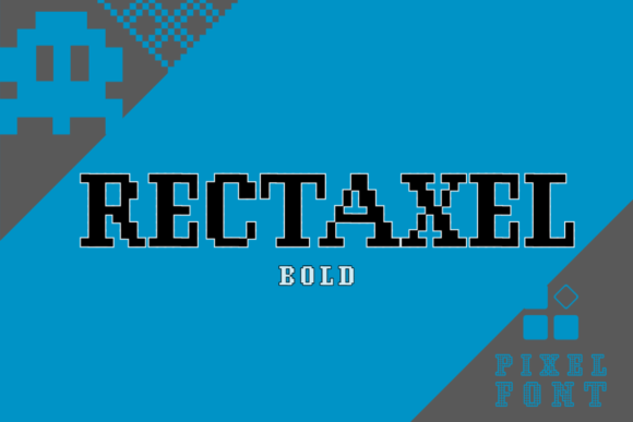 Rectaxel Font PNG with transparent background - Preview 1