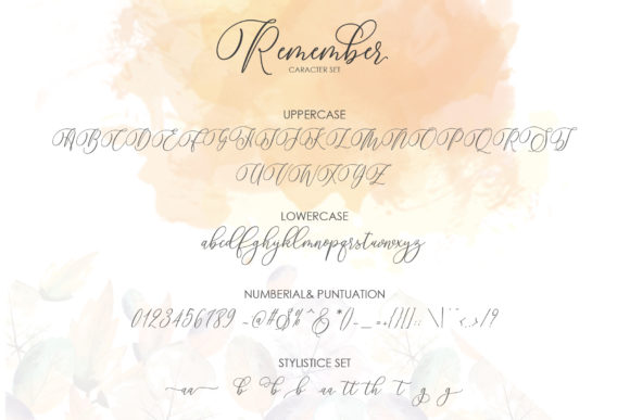 Remember Font PNG with transparent background - Preview 4