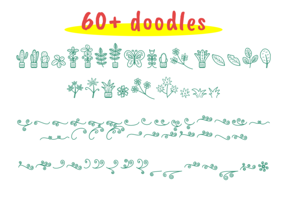 Sneaty Clipart Font PNG with transparent background - Preview 1