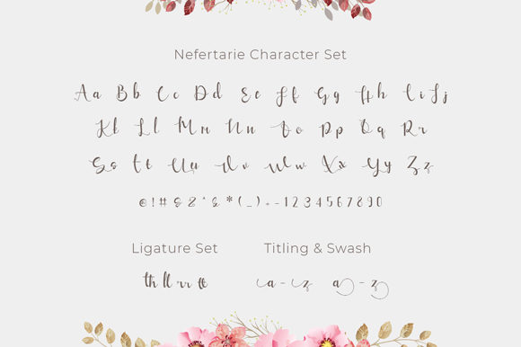 Nefertarie Font PNG with transparent background - Preview 4