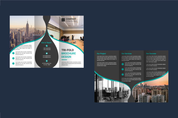 Tri-Fold Brochure Vector Template Graphic by Amkudas · Creative Fabrica
