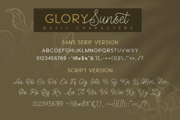 Glory Sunset Font - Preview 1