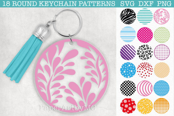 Round Keychain Pattern Bundle