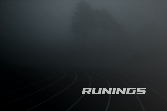Runings Font PNG with transparent background - Preview 1