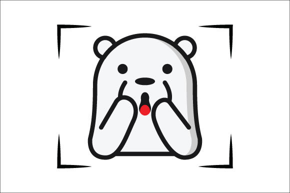 Bear Emoticon Shock Grafika Ikony Przez SIKEY STUDIO