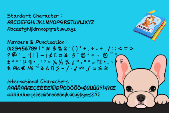 Cartoon Book Font PNG with transparent background - Preview 6