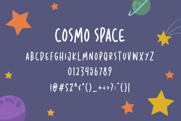 Cosmo Space Font PNG with transparent background - Preview 2