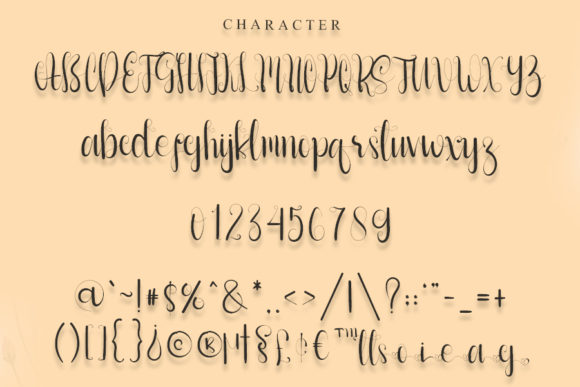 Ending Valentines Font PNG with transparent background - Preview 5