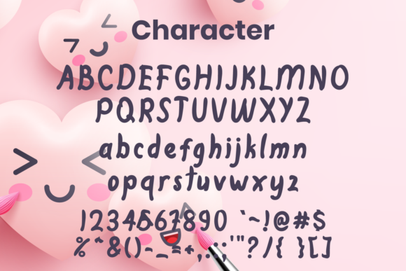 Happy Aninda Font PNG with transparent background - Preview 3