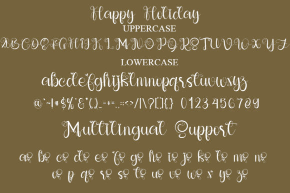 Happy Holidays Font - Preview 4