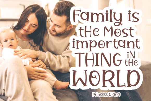 Joyful Family Font PNG with transparent background - Preview 1