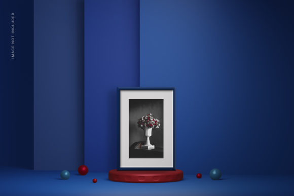 Photo Frame Mockup with 3d Rendering Afbeelding Lijsten en Posters Door sujhonsharma