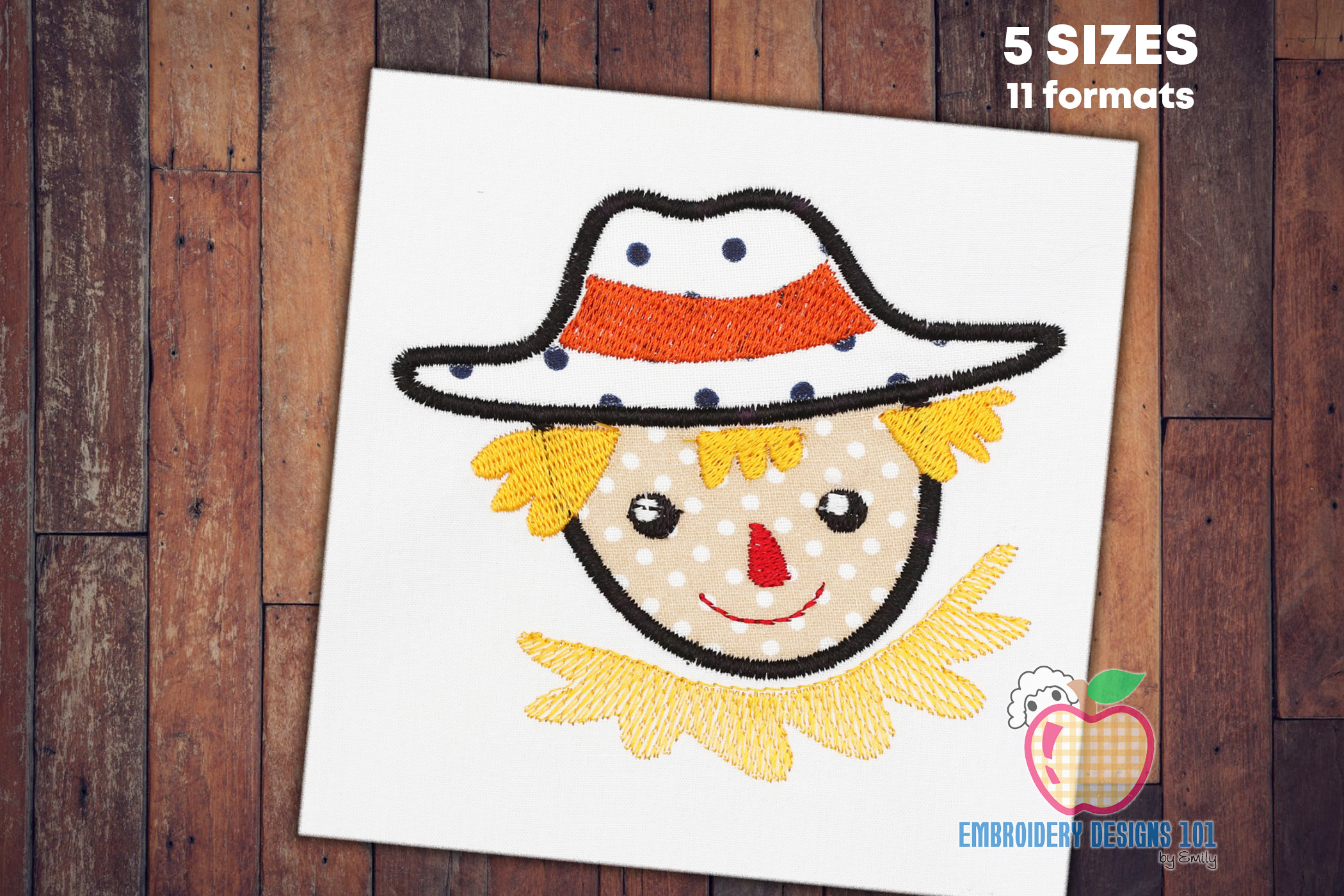 Scarecrow in Farm Applique Design