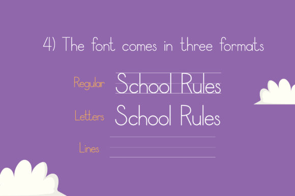 School Rules Font PNG with transparent background - Preview 4