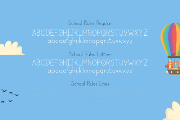 School Rules Font PNG with transparent background - Preview 5