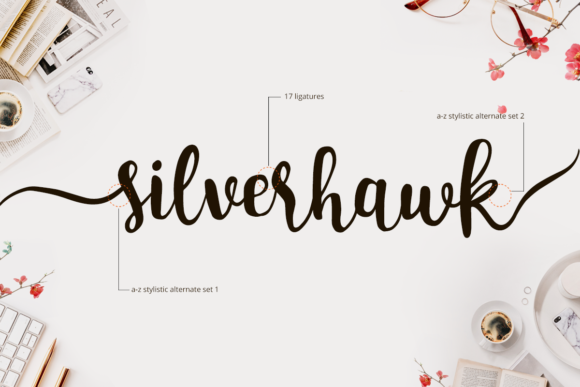 Silverhawk Font PNG with transparent background - Preview 1
