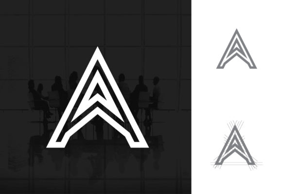 A Letter Logo Template Set Gráfico Logos Por Depict_Design