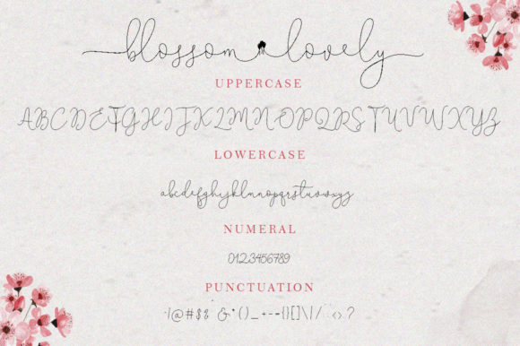 Blossom Lovely Font - Preview 6