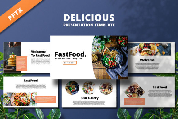 Preview of Fast Food - PowerPoint Template food presentation template