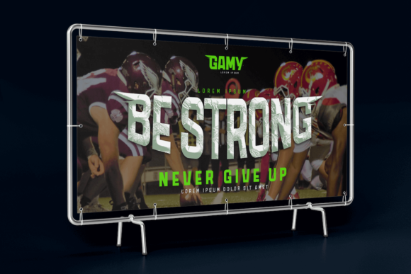 Gamy Font PNG with transparent background - Preview 4