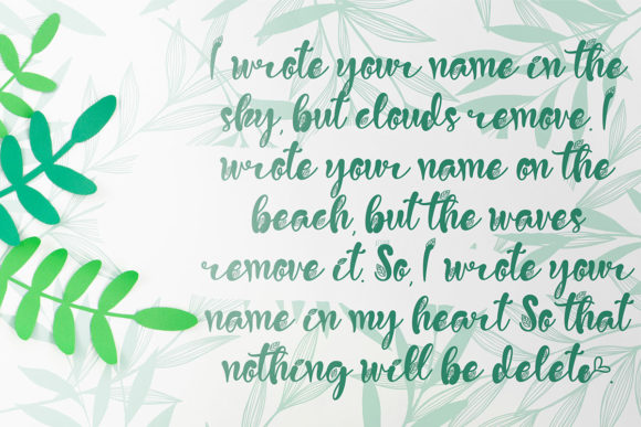 Green Love Font - Preview 5
