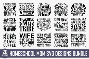 Homeschool Mom Quotes Designs Bundle
