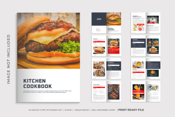 Kitchen Cookbook, Recipe Book Template