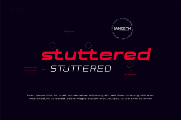 Langith Font PNG with transparent background - Preview 2