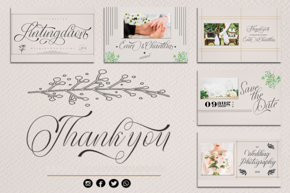 Lintingdaon Script Font PNG with transparent background - Preview 6