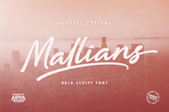Mallians Script & Handwritten Font By Ariya Works Studio