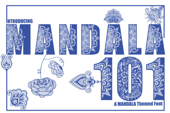 Mandala Czcionki Dekoracyjne Czcionka Przez KtwoP