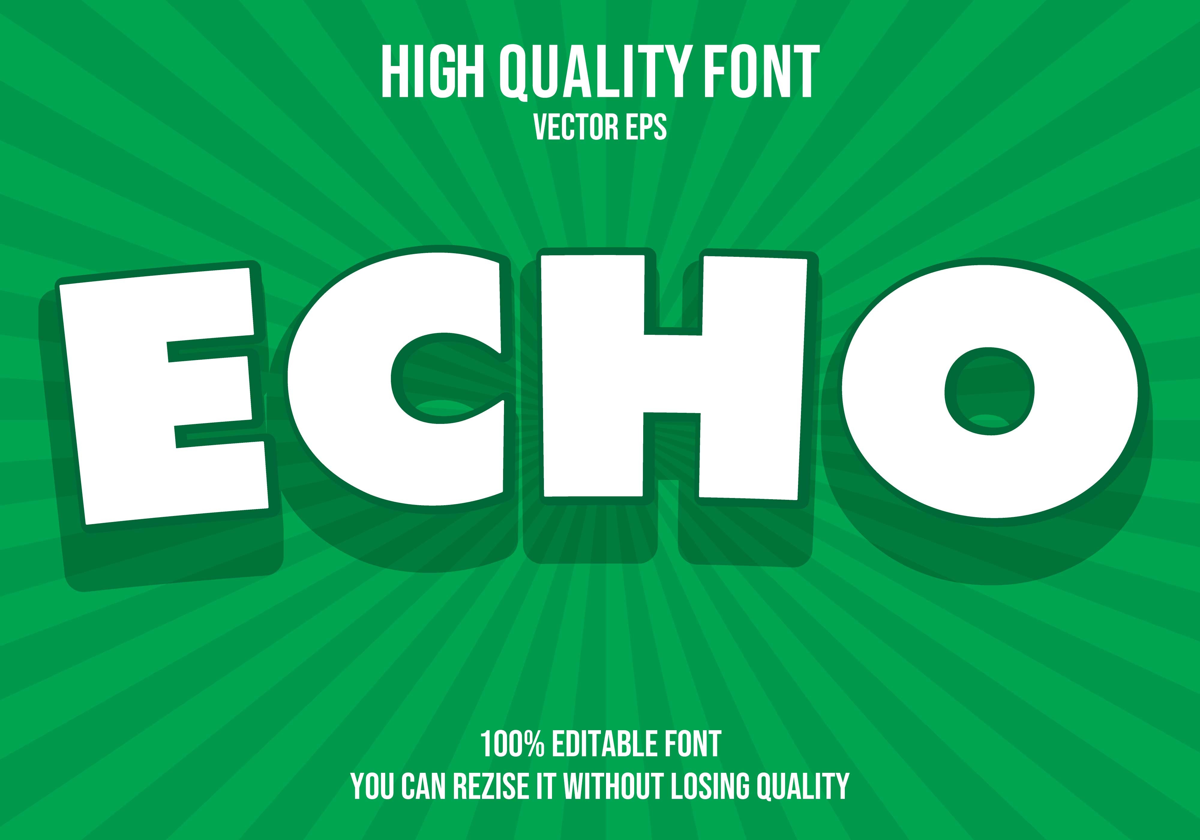 Echo Vector Text Effect Fully Editable Graphic by kazim.abbas1996 ...