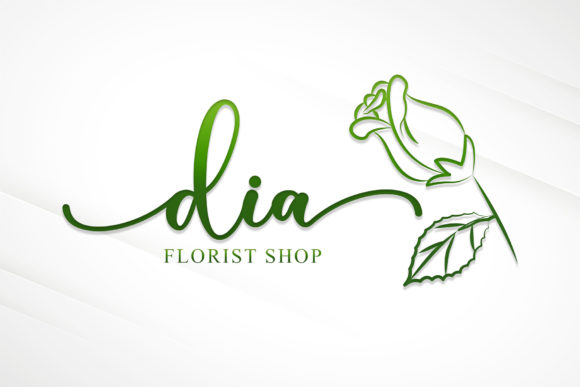 Green Leaves Font PNG with transparent background - Preview 1