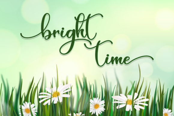 Green Leaves Font PNG with transparent background - Preview 3