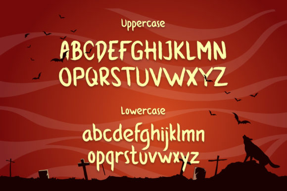 Howling Nightmare Font PNG with transparent background - Preview 1