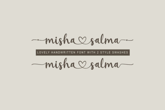 Misha Salma Font PNG with transparent background - Preview 2