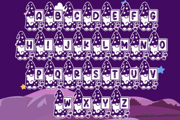 Monogram Witch Gnome Font PNG with transparent background - Preview 4