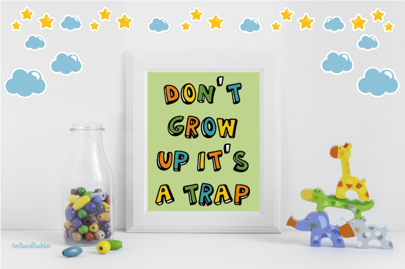 Playful Alphabet Font PNG with transparent background - Preview 4