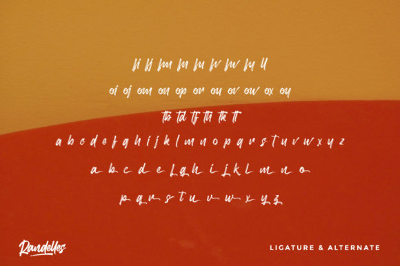 Randelles Font PNG with transparent background - Preview 5