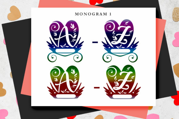 Rihana Monogram Font PNG with transparent background - Preview 5
