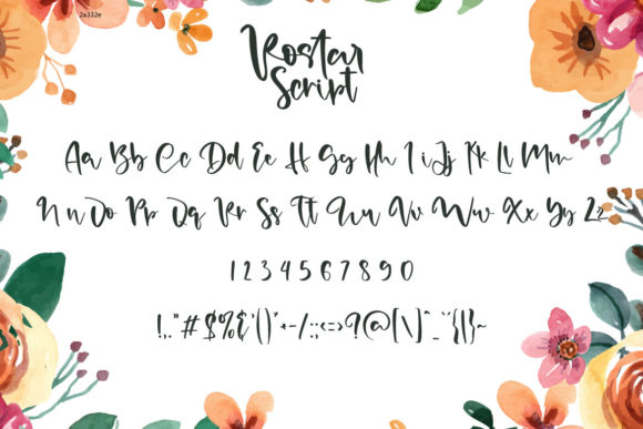 Rostar Font PNG with transparent background - Preview 6